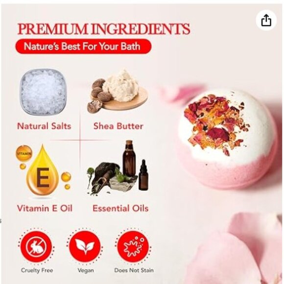 Amor Bath Bombs Gift Set - NEW - Set of 12 - Picture 2 of 4